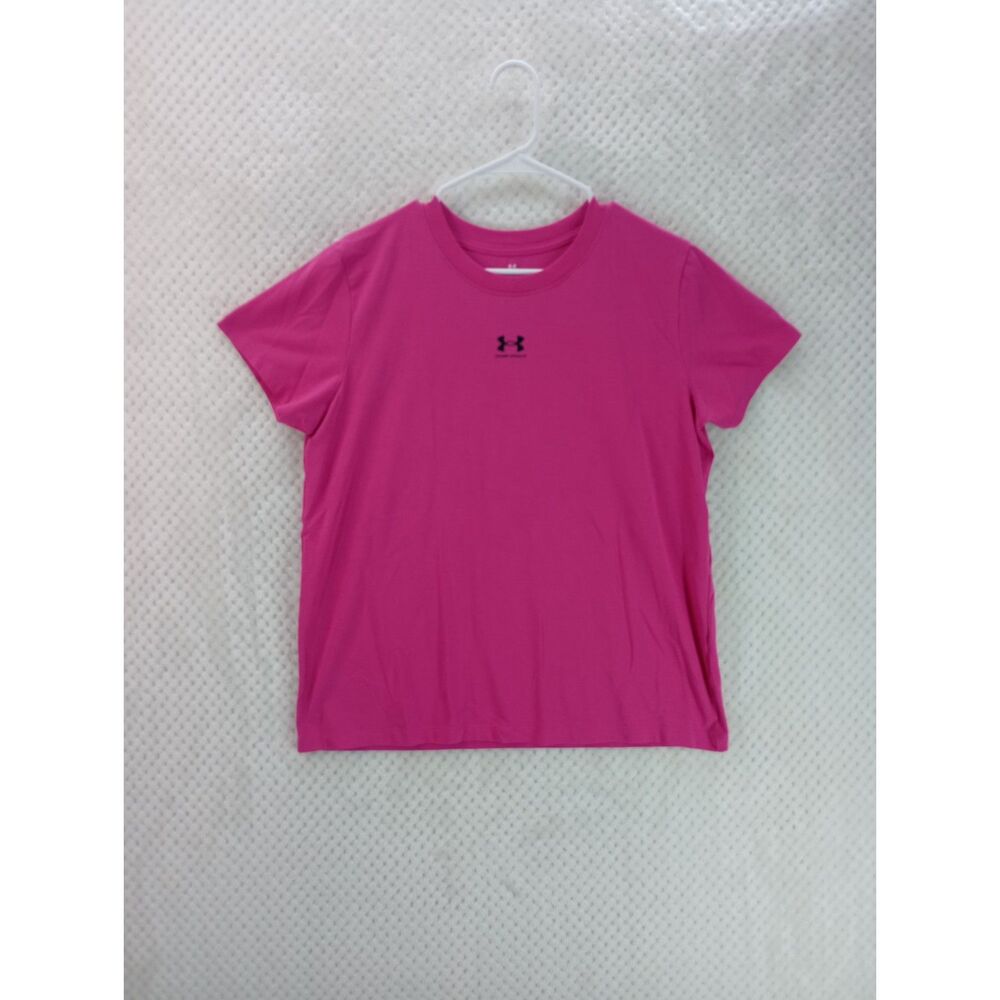 Under Armour Rival Core Women's Large Astro Pink Short Sleeve Shirt